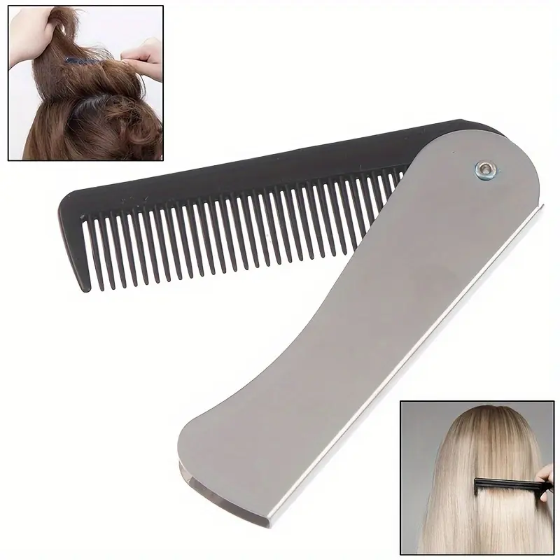 1pc Portable Travel Hair Comb Brush for Men & Women Foldable Massage Hair Comb Folding Hair Combs Hairdressing Tools Combs for Women