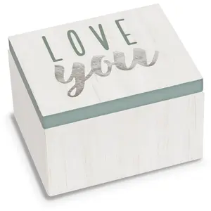 Love 2.25" x 1.2" x 1.5" MDF Trinket Box