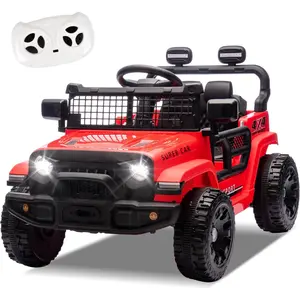 Kartivo 24V Ride On Jeep Car, Kids Ride On Toys w/Parents Remote Control, 200W Motor Electric Car for Kids 2-4 with Four-Wheel Suspension, Bluetooth, MP3, Music, LED Light, Christmas Gift