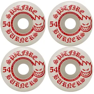 Spitfire Skateboard Wheels Burners 54mm 99A White/Red
