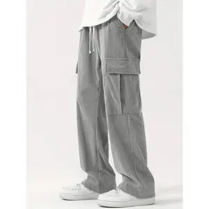 Men's High-Quality Corduroy Work Pants, Multi-Pocket Casual Fit Design, Soft Comfortable Fabric, Available in Multiple Colors & Sizes S-3XL