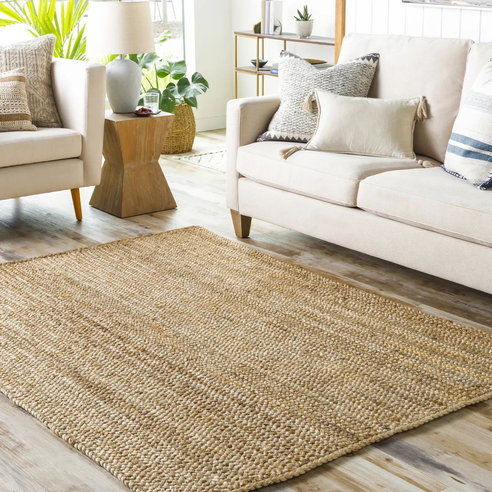 Livabliss 100% Jute Handmade Natural Braids Rug