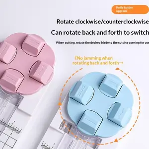 Professional Rotary Cutter with Ergonomic Grip, 45mm Ultra-Sharp Stainless Steel Blade, Multi-Purpose Fabric Paper Cutter with Safety Lock, Craft Cutting Tool for Sewing Quilting Scrapbooking