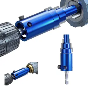 Dual-Power Pipe Extractor Tool - Removes Stuck or Damaged 1/2" 3/4" 1" Pipes & Valves, Works with Electric Drill & Manual Wrench, Universal 40CRV Steel Hex Shank