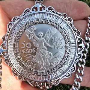 Mexican centenario coin necklace