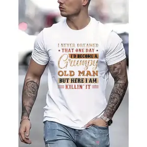 Men Casual Short Sleeve Tee 1 Pcs 100% Heavy Cotton - Comfortable Crew Neck, Soft Adorable Tees Tops