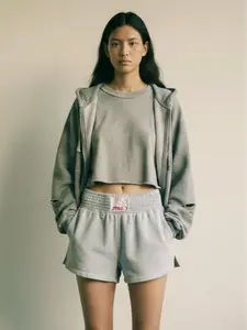 2 Pocket High Waisted French Terry Short Shorts