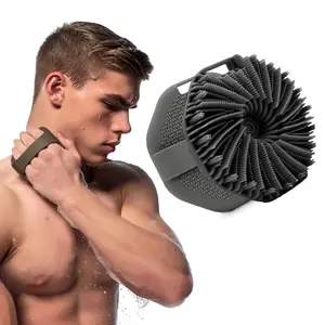 Body Scrubber, Antimicrobial Silicone, Exfoliating for Sensitive Skin,Bath & Shower Body Brush, Shower Accessories，Soft Silicone Body Scrubber Shower Brush