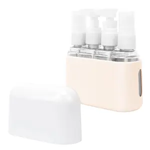 Travel Bottles - Leak Proof Refillable Tsa Approved Travel Size Toiletries, 4 in 1 Liquid Bottles Containers with Labels and Funnel Airplane Accessories Kits for Lotion Liquid (White)
