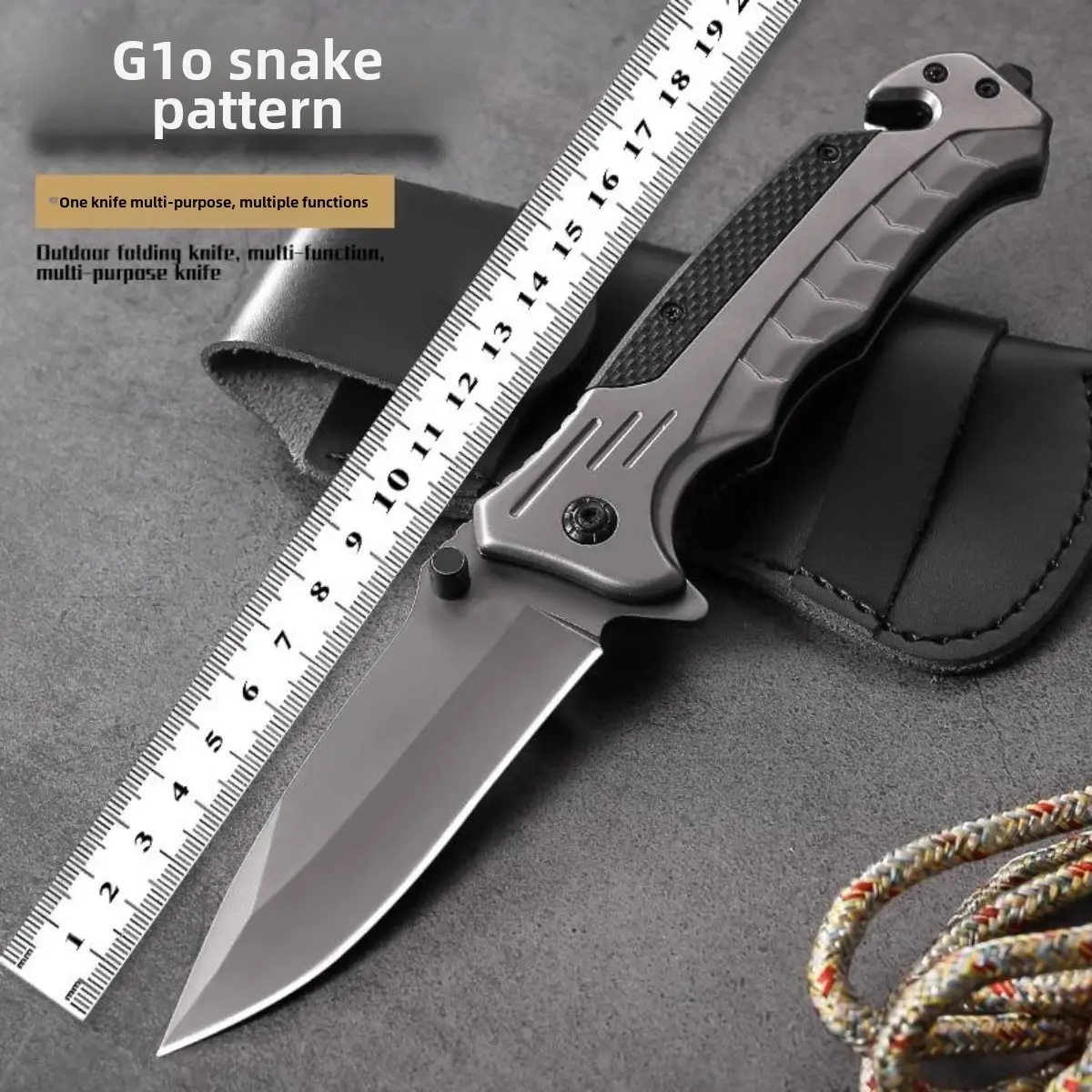 Black rubber strip color wooden handle