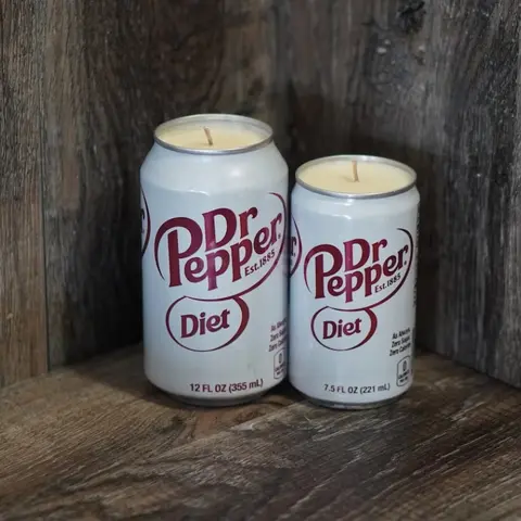 Vineyard Candle Co - Diet Dr Pepper Scented Soy Wax Candle - 7.5 and 12 oz