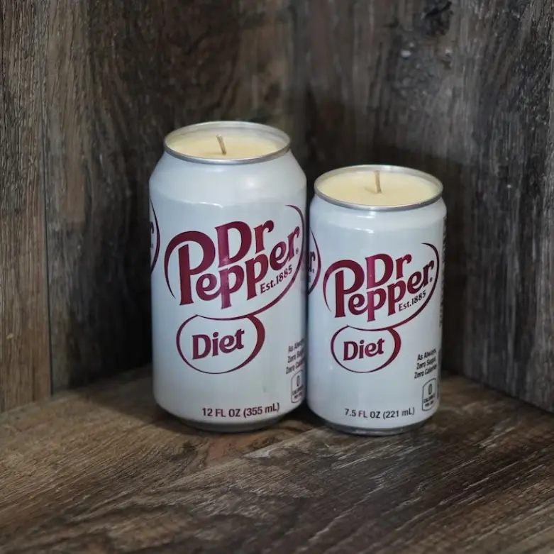 Vineyard Candle Co - Diet Dr Pepper Scented Soy Wax Candle - 7.5 and 12 oz