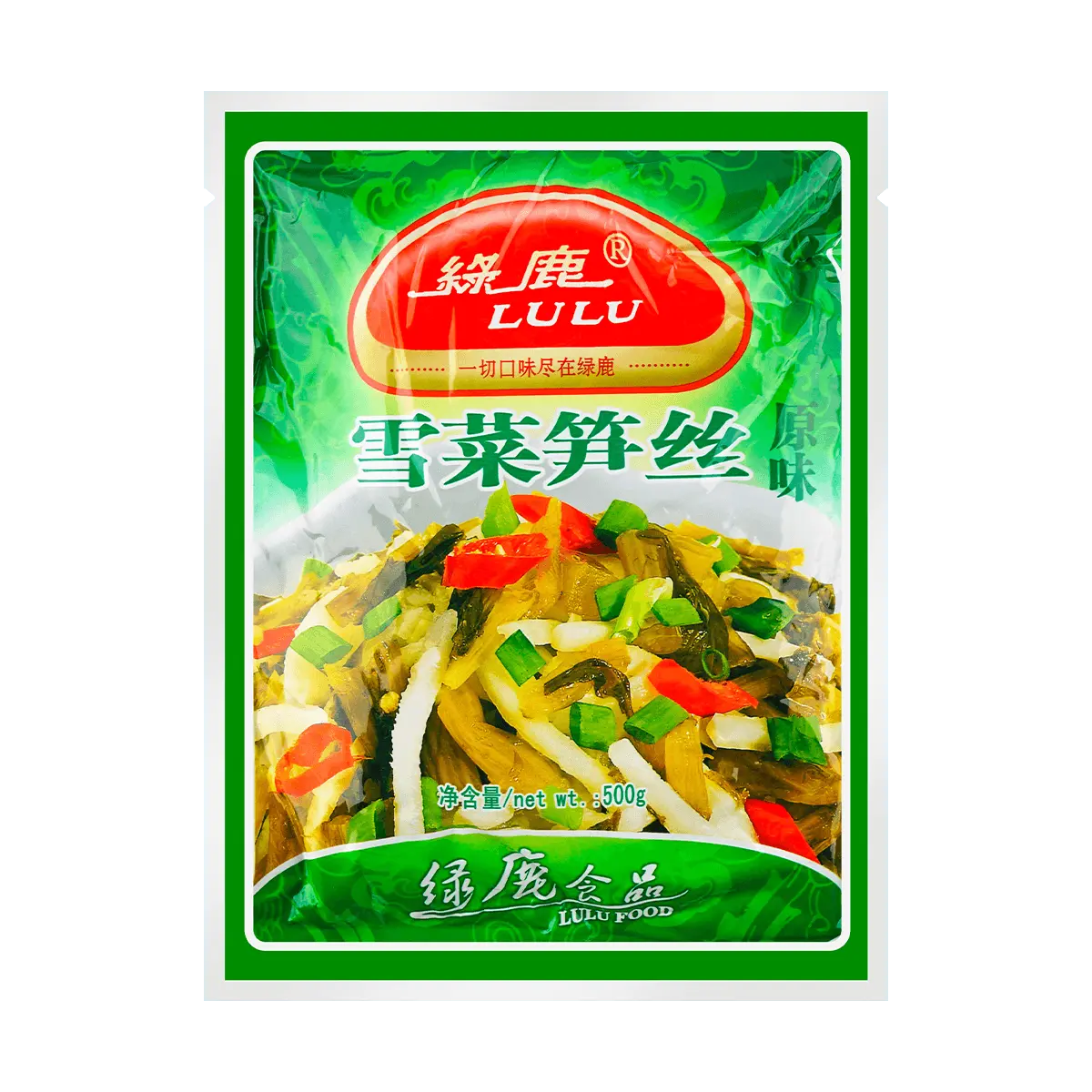 LULUFOOD Wenzhou Specialty Snow Cabbage Bamboo Shoot Shreds Original Flavor 500g - Authentic Chinese Pickled Vegetable, Perfect Rice Topping & Side Dish