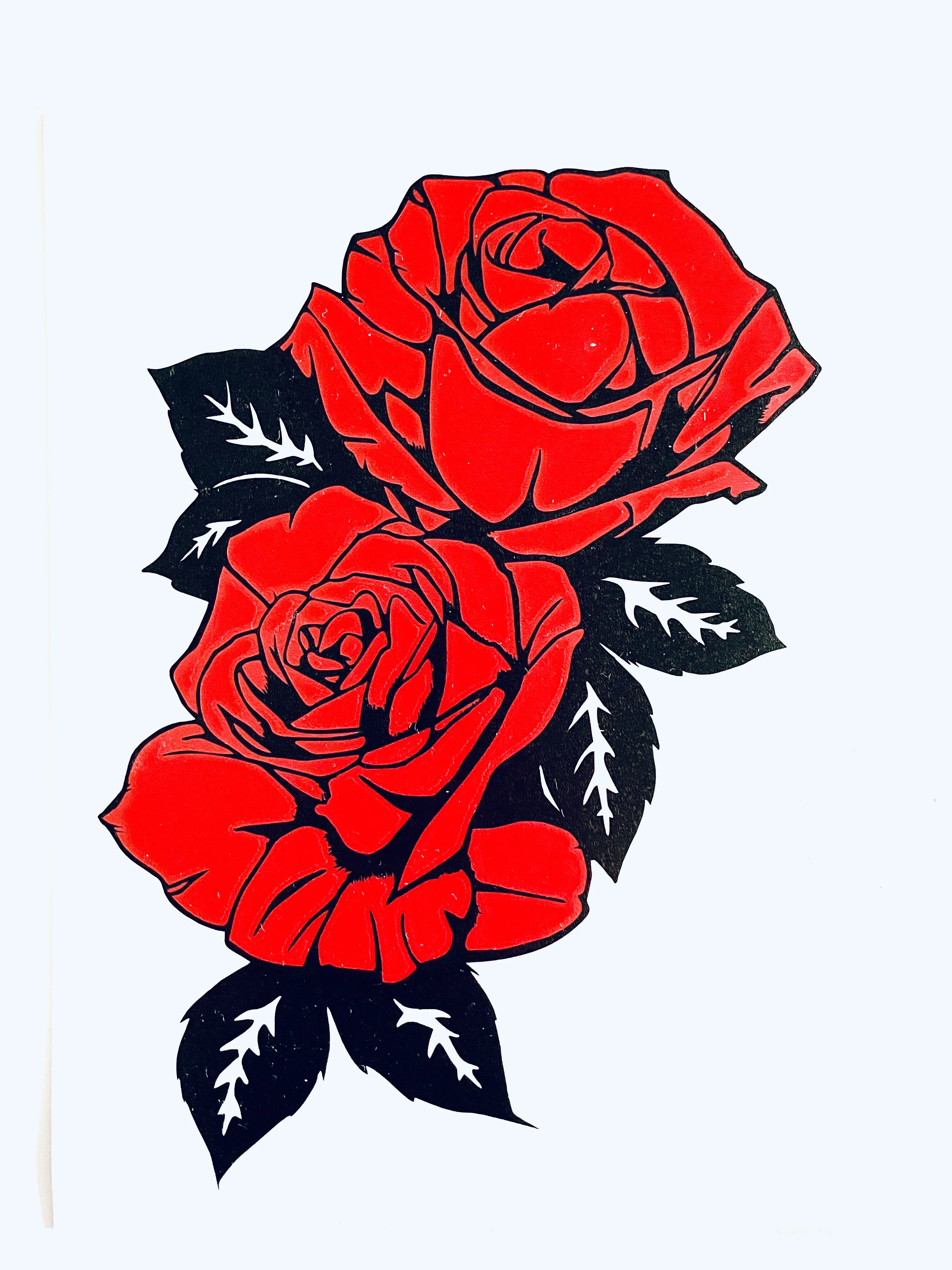 Elegant Rose Car Decal – Handmade Vinyl Sticker for Cars, Windows & Laptops | Choose Left-Facing or Right-Facing Design, 8 x 5.8 inches car  stickers