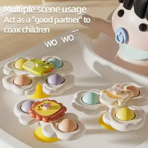 3-Pack Bath Tub Toys with Suction Cups, Rotating Toy for Kids, Stress Relief, Safe Plastic, Educational, Perfect for Holidays