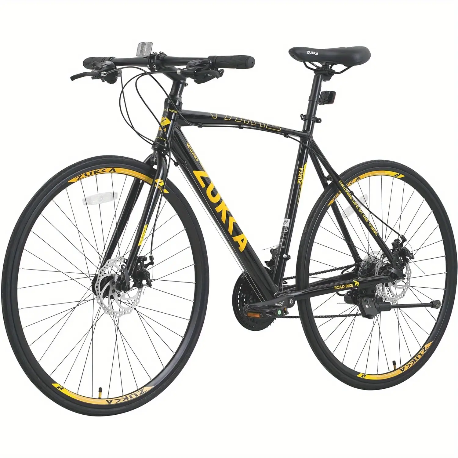 700C Adult Road Bike - High-Performance Hybrid Bicycle with Lightweight Alloy Frame, 24-Speed Shifting, and All-Weather Dual-Disc Brakes for Unisex Riders - Designed for Comfort and Speed