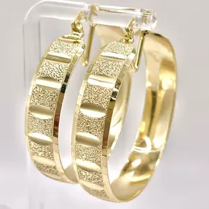 Hoops Earrings Chunky 14k Yellow Gold Hoops Earrings aretes oro laminado