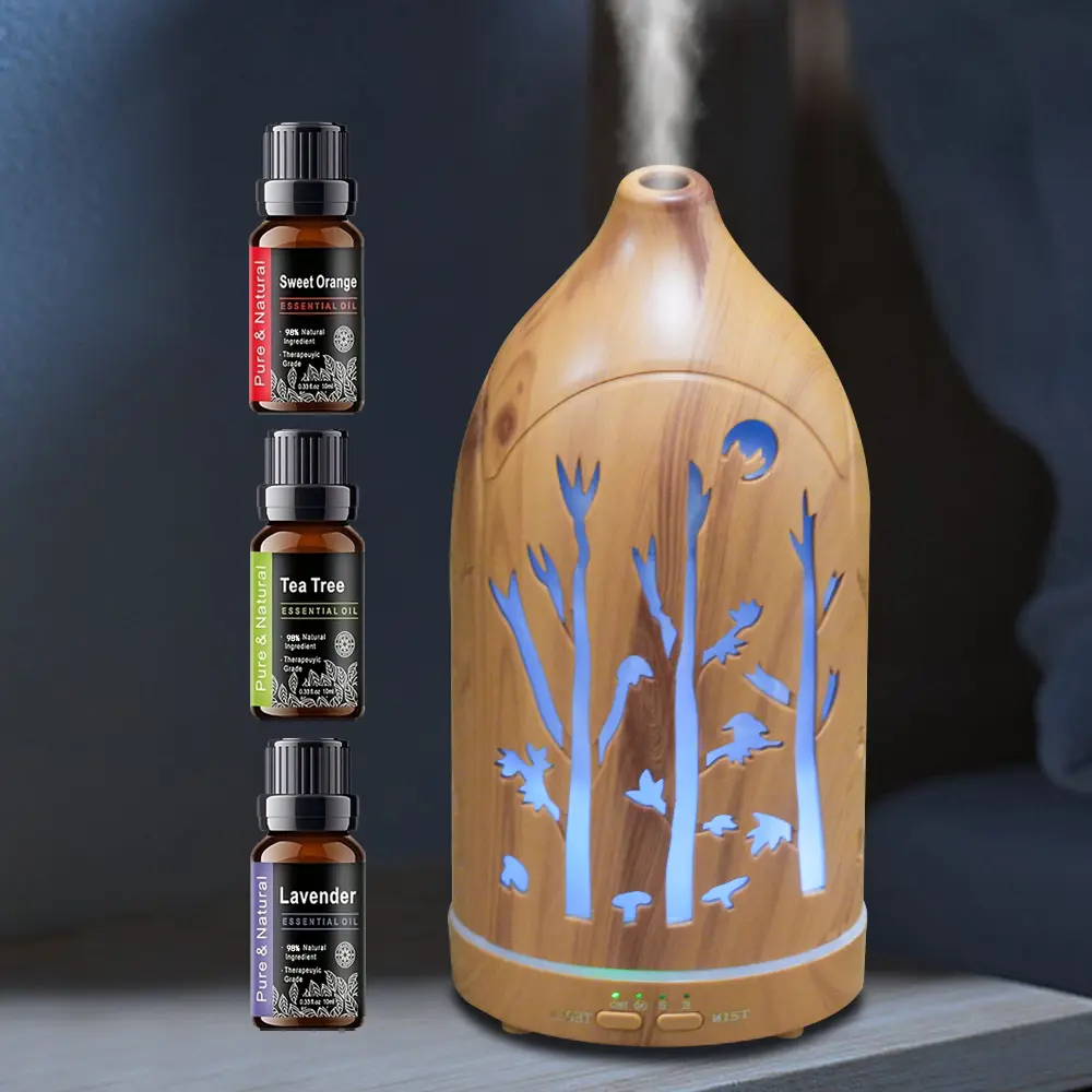 Aromatherapy Humidifier Diffuser - Hollow Out Design, 7-Color LED Night Light, Auto Shut-Off, Quiet Operation for Sleep, Aromatherapy Diffusers for Home Use, Humidifier Diffusers,back to school,back to school haul