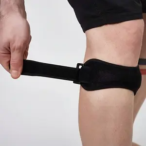 LHU 2pcs Adjustable Patella Band, Pressurized Knee Strap with Slider Pad, Protective Support Guard for Badminton, Running Knee Wraps Sports Knee Pads, Patella Brace,summervibes