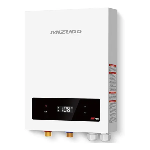 Electric Tankless Water Heater, MIZUDO 24kW 240Volt, on Demand Instant Endless Hot Water Heater, with LED Digital Display, 3-4 Point of Use Hot Water for the Whole House Shower,Up to 5.6 GPM Set