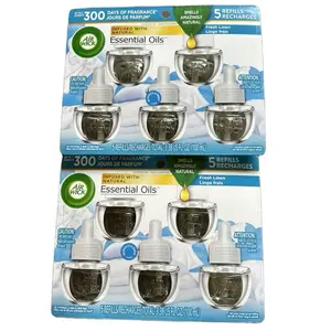 2 Air Wick Scented Oil 5 Refills Snuggle Fresh Linen 3.38 Fl.oz