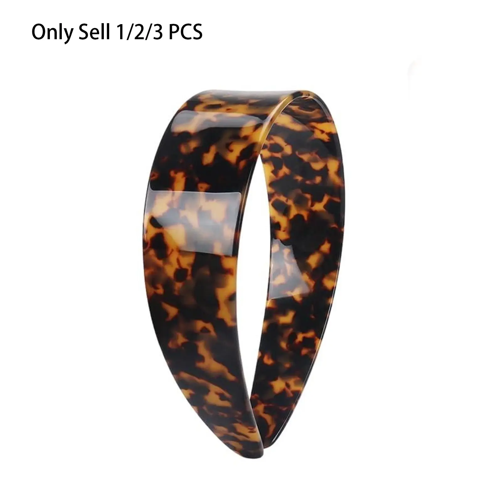 1/2/3 PCS Tortoise Shell Headband with Teeth for Women, Wide Acetate Leopard Plastic Hair Band for Women's Hair No Headache No Slip, Fashion Headbands, Hair Styling Headband, Anti Fall Hairband