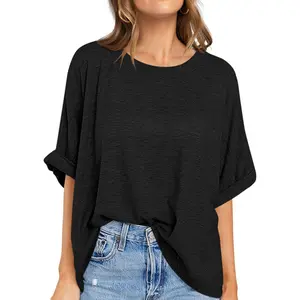 【PLUS SIZE】 UEU Women Oversized T-Shirt Summer Casual Loose Short Sleeve Basic Tops Tee Shirt