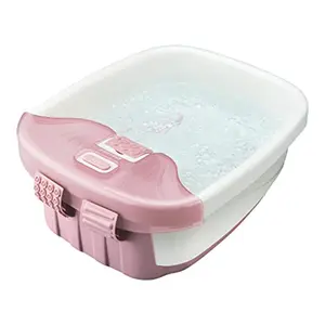 Bubble Bliss Deluxe Foot Spa with Heat Maintenance Raised Nodes 3 Attachments for Home Relaxation