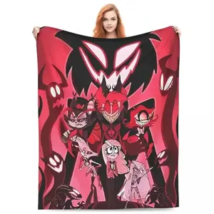 VOX H-Hazbin Hotel Alastor Game Warm Soft Blanket Travel Office Plush Bedding Throws Fluffy Couch Bed Flannel Bedspread  Halloween gift DreamyDwell Textiles