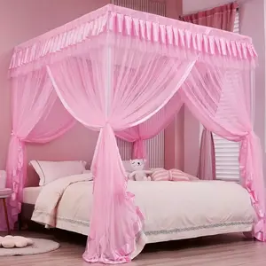 Bed Canopy for Girls,Canopy Bed Curtains Canopy for Bed Drapes,Princess Bed Curtains Birthday Present Girls Room Decor