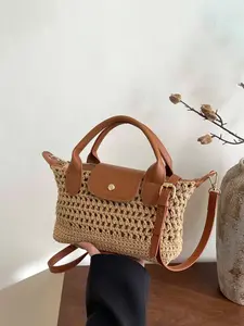 Ladies' fashionable, simple, casual, retro solid color handbag suitable for daily commuting, shopping, convenient, durable, versatile, ladies' essential shoulder bag Vintage Shoulder Bag, Trendy Commuter Bag