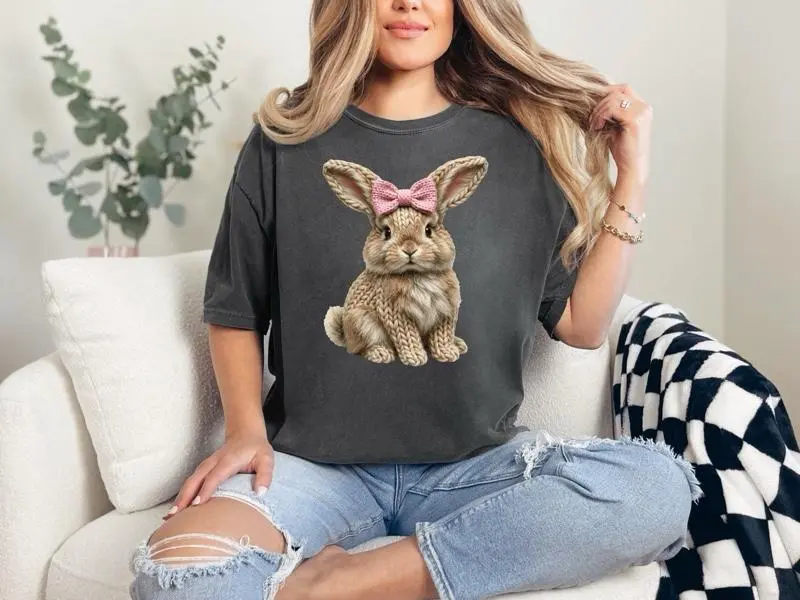 Lola The Brown Furry Faux Yarn Bunny