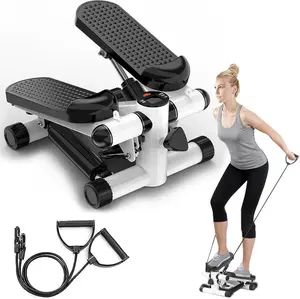 Steppers for Exercise at , Mini Stepper with Resistance Bands, Portable Stair Stepper for