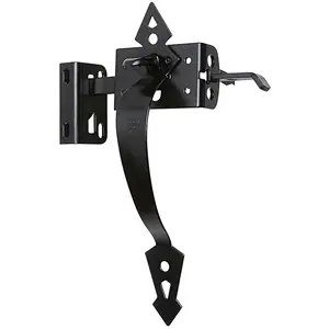 212 MAIN Black Heavy Duty Thumb Latch, 2 x 11 in., Lock Door Hardware, Decorative Pull