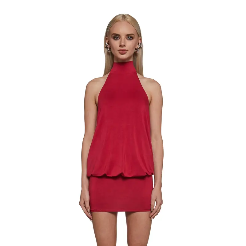 Red club dress