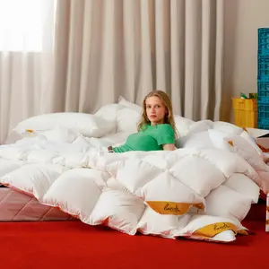 Bevink Feather Down Comforter, Luxurious All Seasons Duvet Insert, king,queensize, Bed Comforter with Loops