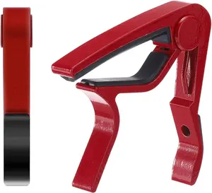 5 Core Guitar Capo for Acoustic & Electric Guitar Quick Change Kapo for 6 String Banjo Mandolin & Ukulele Fast Clip On - CAPO RED