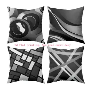 4pcs Home Daily Pillow Covers Short Plush Ultra Soft Polyester Office Cushion Sofa Pillowcases No Insert 18x18 Inch