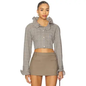 MSGM Viscose Blend Shirt in Off White