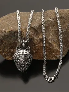 Hot Selling Viking Wolf Head Pendant Necklace, Fashion Trendy Unisex Jewelry, Party Accessory, Valentine's Day Gift, Gothic Mystery Jewelry