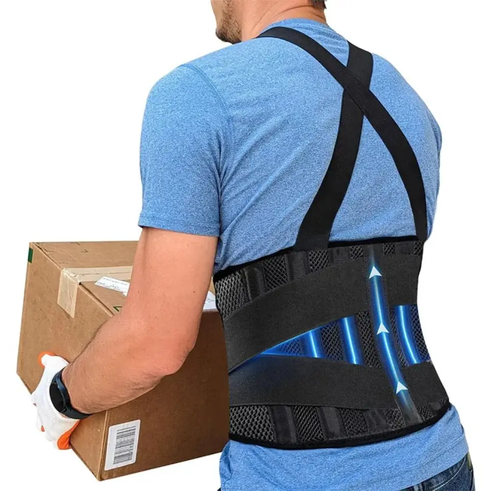 Women's Adjustable Back Brace - Lumbar Belt, Waist Training Belt with Shoulder Straps for Heavy Lifting, Compression Tummy Control Girdle with Lumbar Support, Back Posture Brace, Shaping Waist Belt