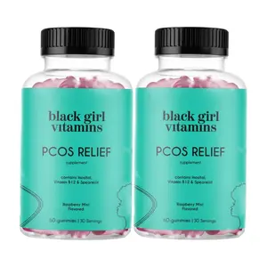 2 Pack Black Girls Vitamins PCOS Relief Cycle Support for Womens 120 Capsules