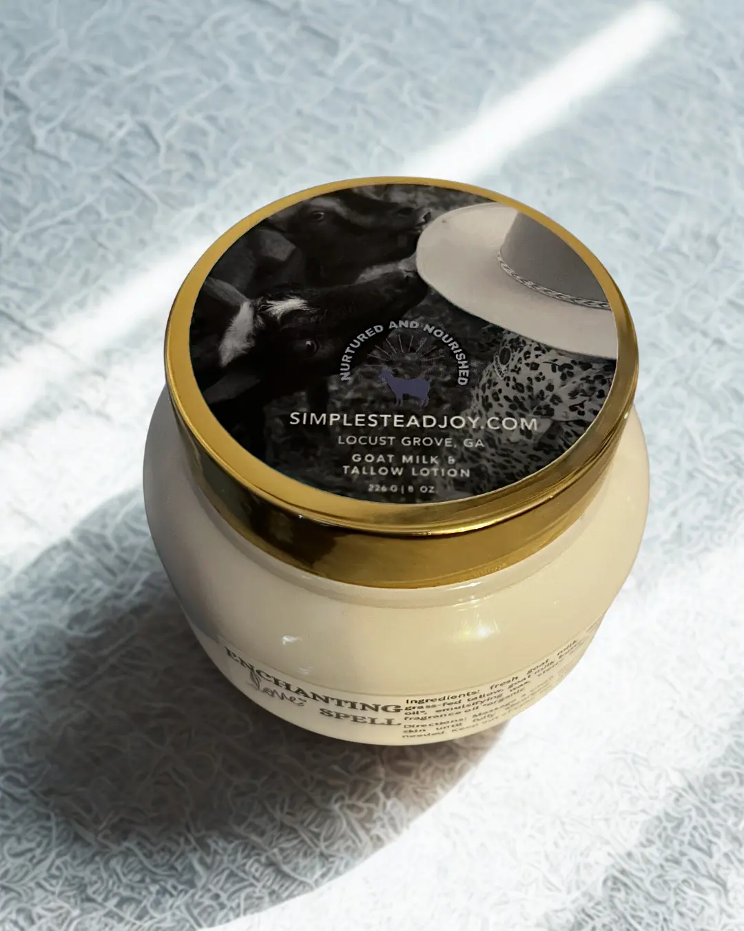 Enchanting Love Spell Goat Milk & Tallow Body Moisturizer, Gentle Daily Hydrating Body Care Lotion