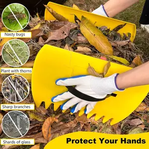 Leaf Collection Claw Hand Rake Set, Lightweight Plastic Leaf Collector, Large Leaf Grabber, Lawn Care Tool for Leaves, Branches, Weeds, Garden Tools