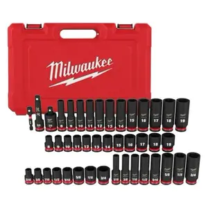 Milwaukee 49-66-7009 43PC Impact 3/8" Drive SAE & Metric Deep 6pt Socket Set