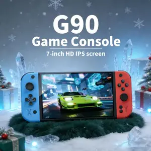 G90 Portable Handheld Game Console, 7 Inch 64GB 4000mah, Arcade Style, Retro TV Controller for Psp/ps1, Boy Gift