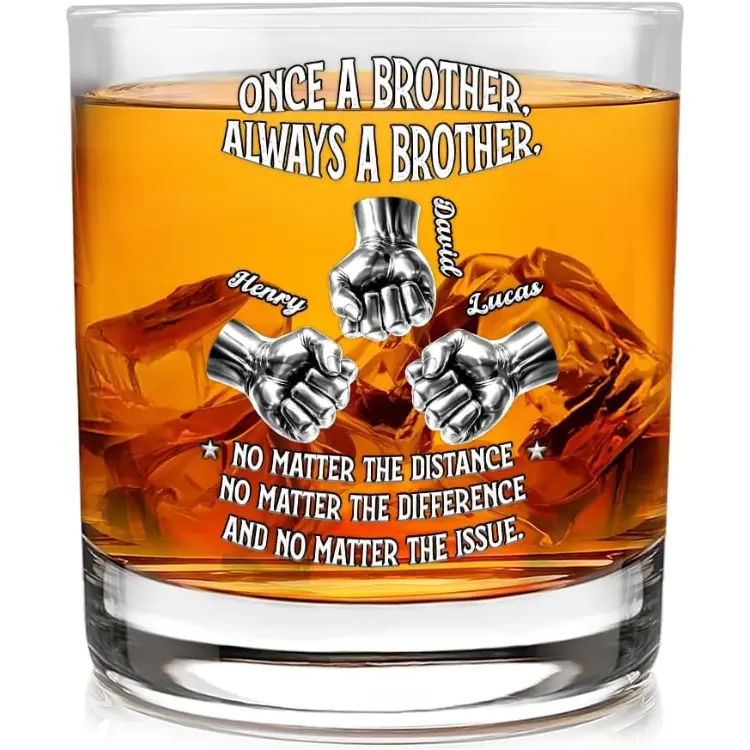 11oz Lead-Free Round Shape Glass - Laser Engraved Graphic, Personalized Humorous Quote Whiskey Glass, Dishwasher Safe Kitchen Dining Drinkware, Birthday Gift Ideas for Male Friends