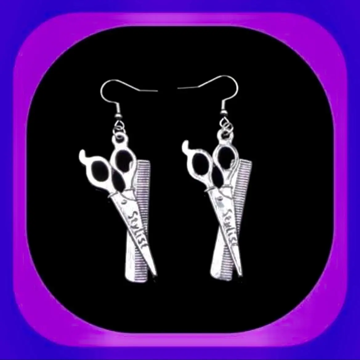 New Super Cute Hairdresser/Stylist Earrings  Perfect Gift