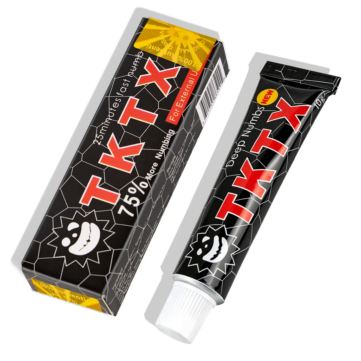 TKTX Tattoo Numbing Cream 75% Enhanced Version - ForTattoos -Tattoos Painless Procedure Strong 10g