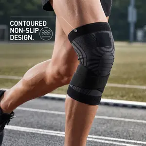 2-Pack Breathable Knee Compression Sleeves | Adjustable Support Strap for Joint Comfort, Gym & Everyday Wear